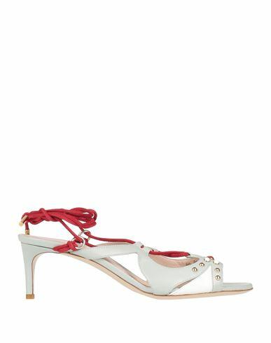 Pollini Woman Sandals Light grey Soft Leather Cover