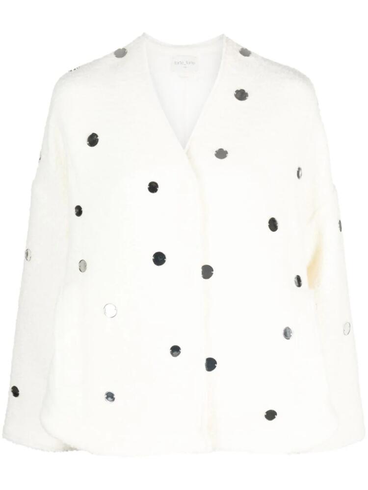 Forte Forte sequin-embellished jacket - White Cover