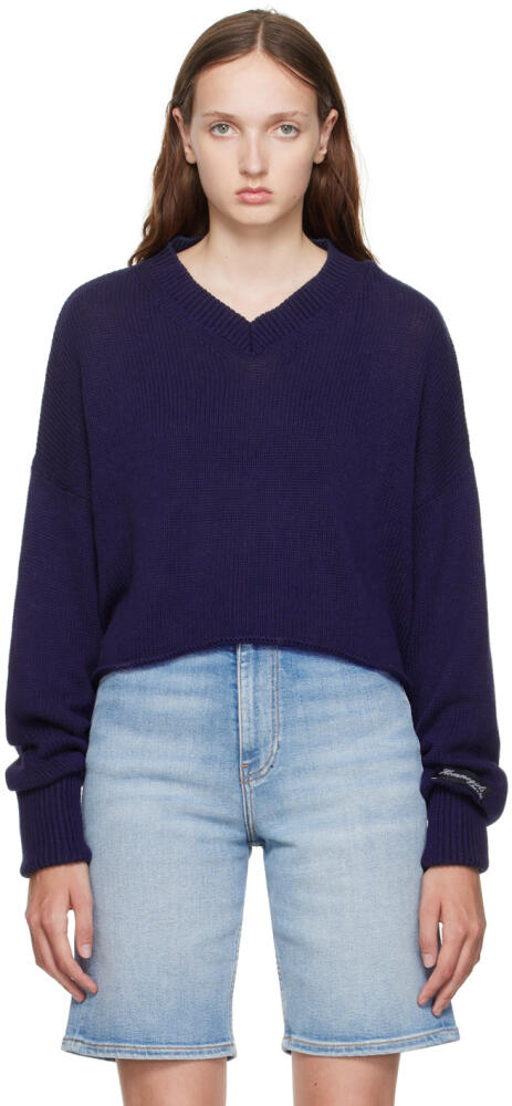 HommeGirls Navy Cropped Sweater Cover