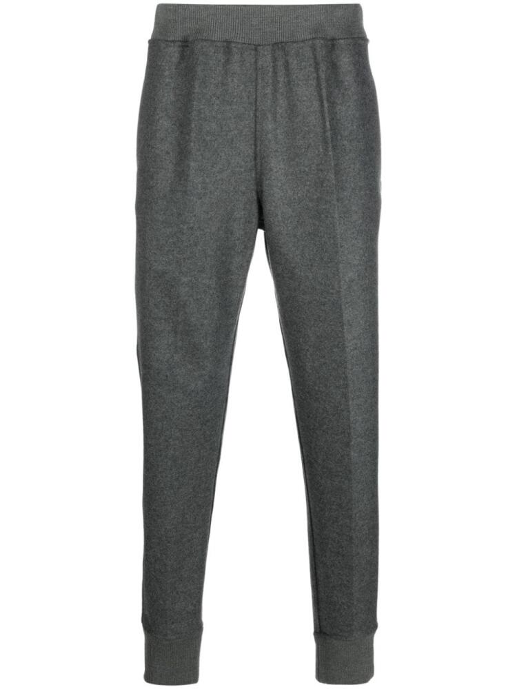 Jil Sander elasticated-waistband wool track pants - Grey Cover