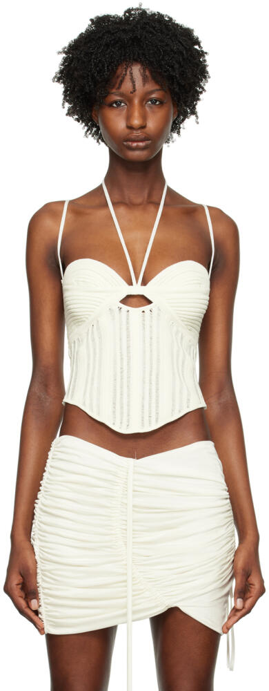 ANDREĀDAMO Off-White Cutout Tank Top Cover