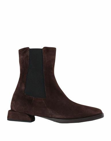 L'arianna Woman Ankle boots Dark brown Soft Leather Cover