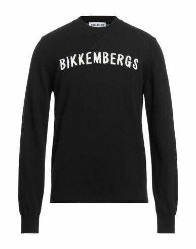 Bikkembergs Man Sweater Black Wool, Polyamide Cover