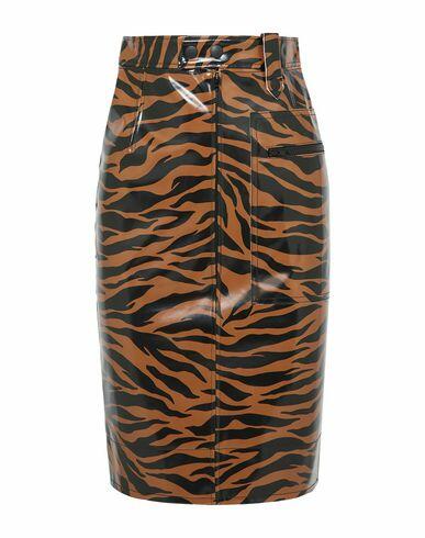 Kwaidan Editions Woman Midi skirt Brown Polyurethane, Polyester, Cotton Cover