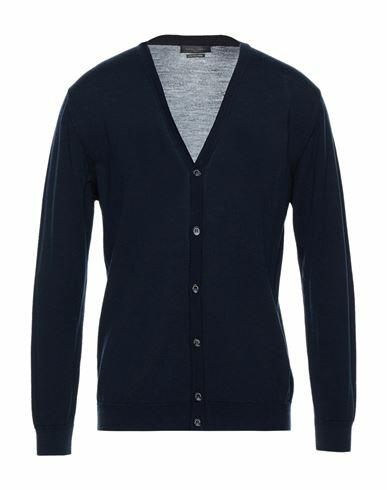 Daniele Fiesoli Man Cardigan Midnight blue Merino Wool Cover