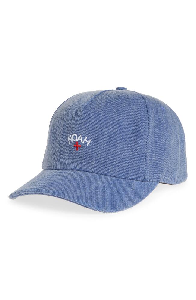 Noah Core Logo Denim Adjustable Baseball Cap in Ultramarine Cover