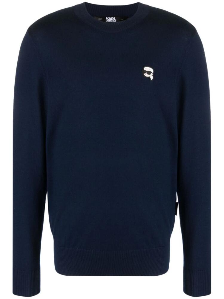 Karl Lagerfeld Ikonik 2.0 wool sweatshirt - Blue Cover