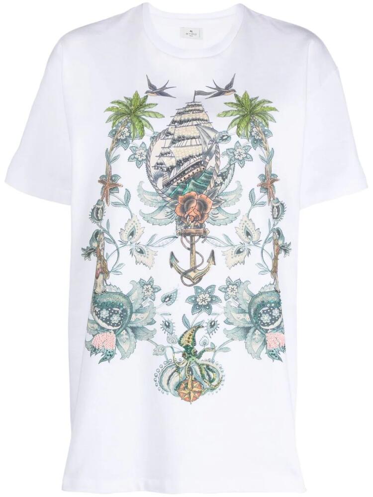 ETRO graphic-print T-shirt - White Cover