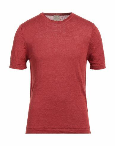 H953 Man T-shirt Brick red Linen Cover