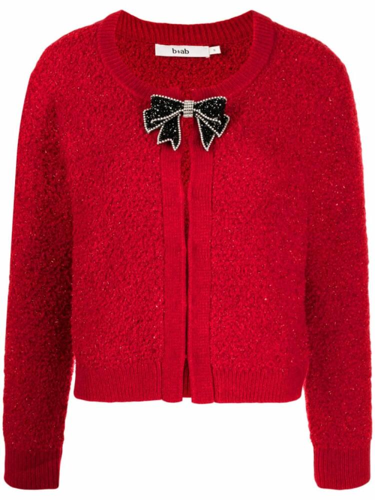 b+ab bow-embellished cardigan - Red Cover