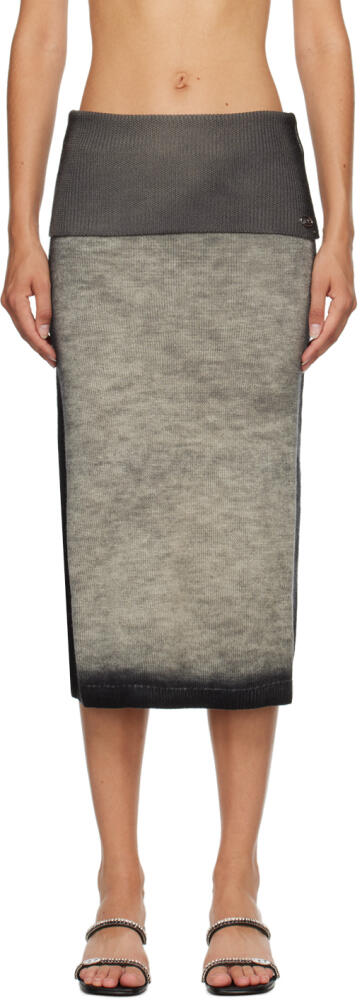 Diesel Gray M-Arilou-A Midi Skirt Cover