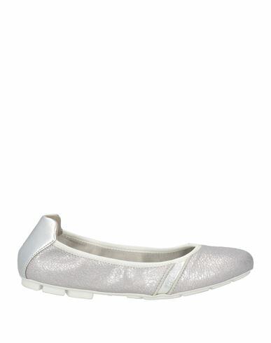 Hogan Woman Ballet flats Silver Soft Leather, Textile fibers Cover