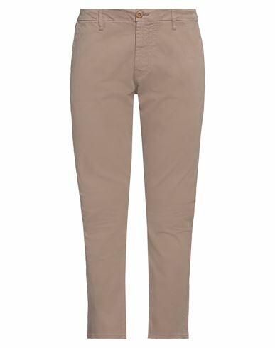 Guess Man Pants Khaki Cotton, Elastane Cover