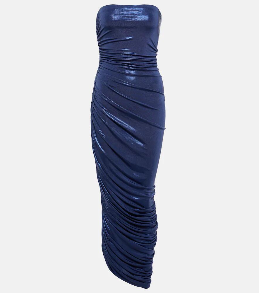 Norma Kamali Diana ruched metallic gown Cover