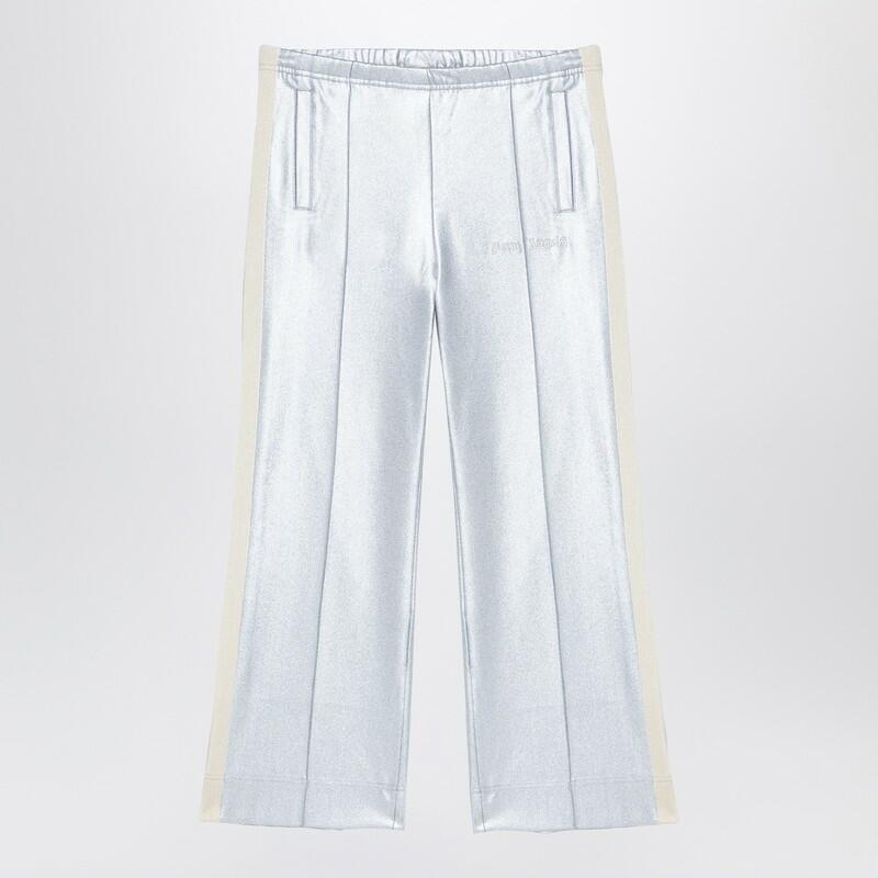 Palm Angels Silver trousers with logo Cover