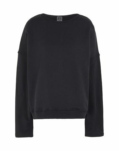 8 By Yoox Organic Jersey L/sleeve Crew-neck Sweater Woman Sweatshirt Black Organic cotton Cover