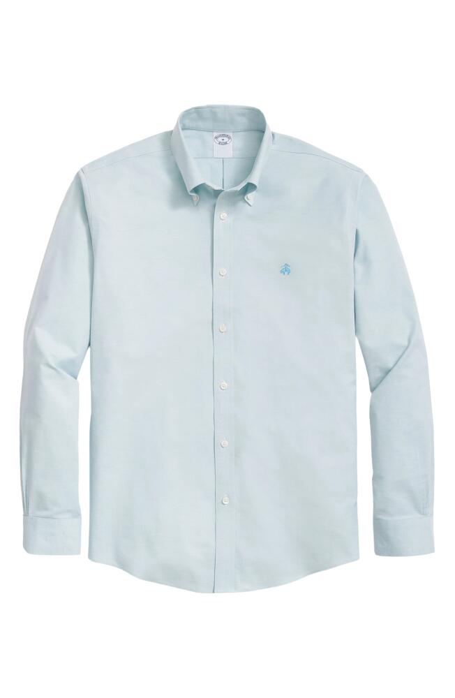 Brooks Brothers Stretch Button-Down Oxford Shirt in Marine Blue Cover