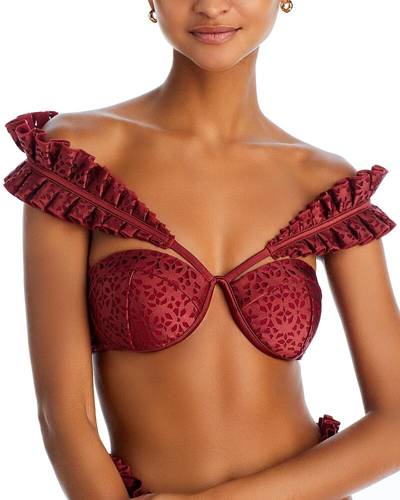 Andrea Iyamah Laser Cut Bikini Top Cover