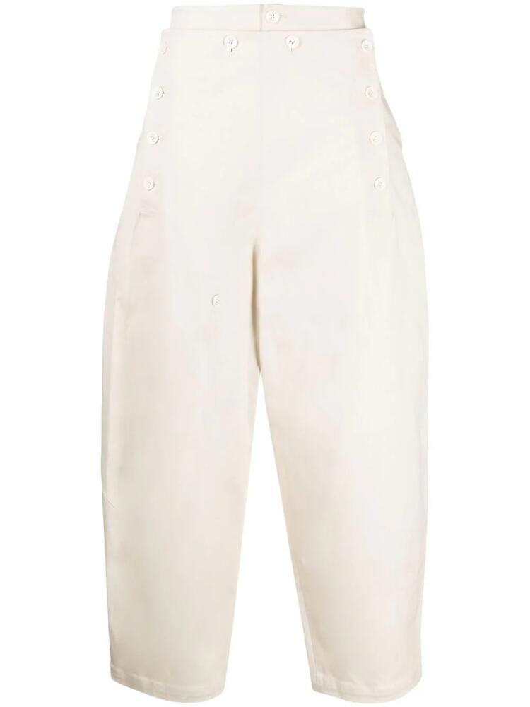 SONGZIO cropped wide-leg trousers - White Cover