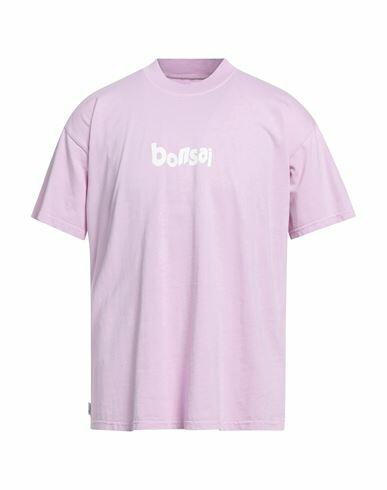 Bonsai Man T-shirt Light purple Cotton Cover