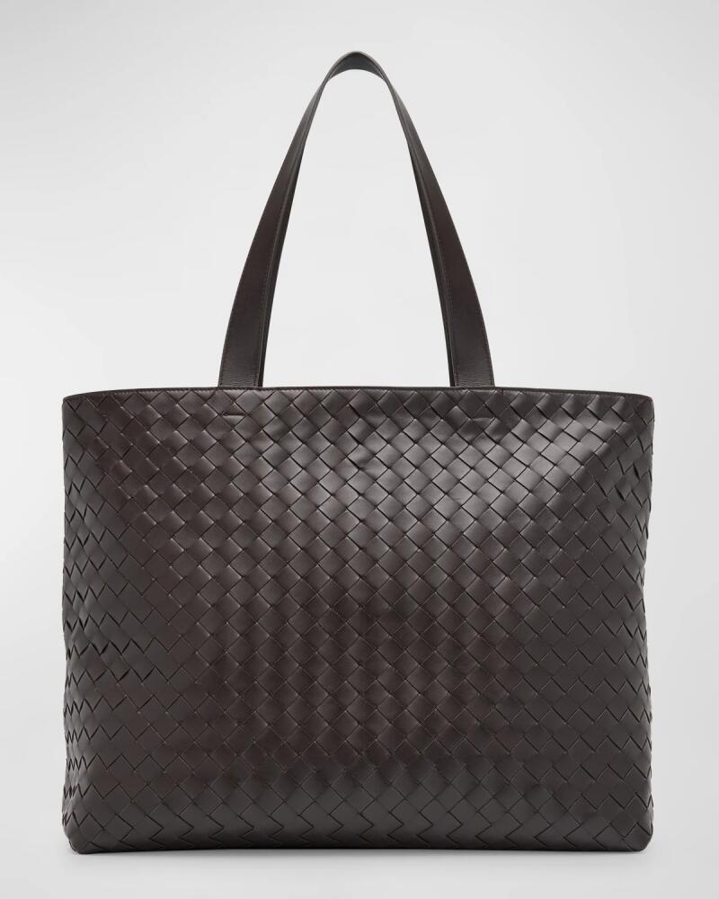 Bottega Veneta Men's Large Intrecciato Leather Tote Bag Cover