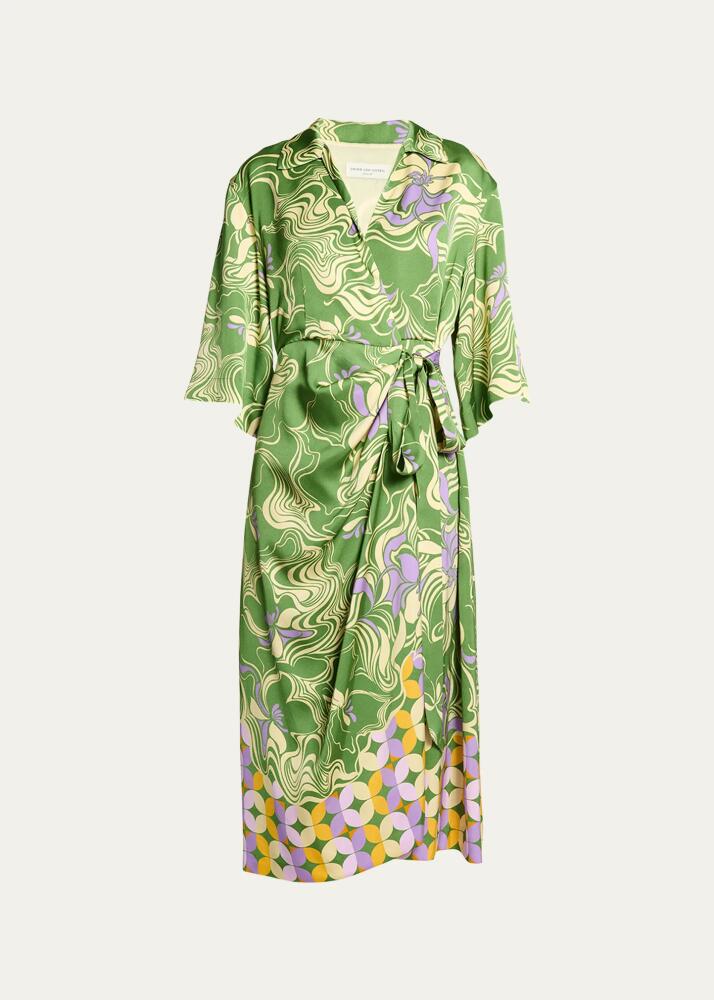 Dries Van Noten Dakola Printed Wrap Midi Dress Cover