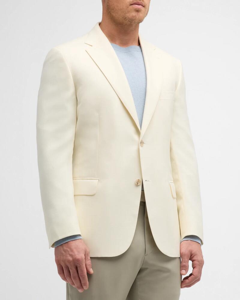 Brioni Men's Wool Hopsack Blazer Cover