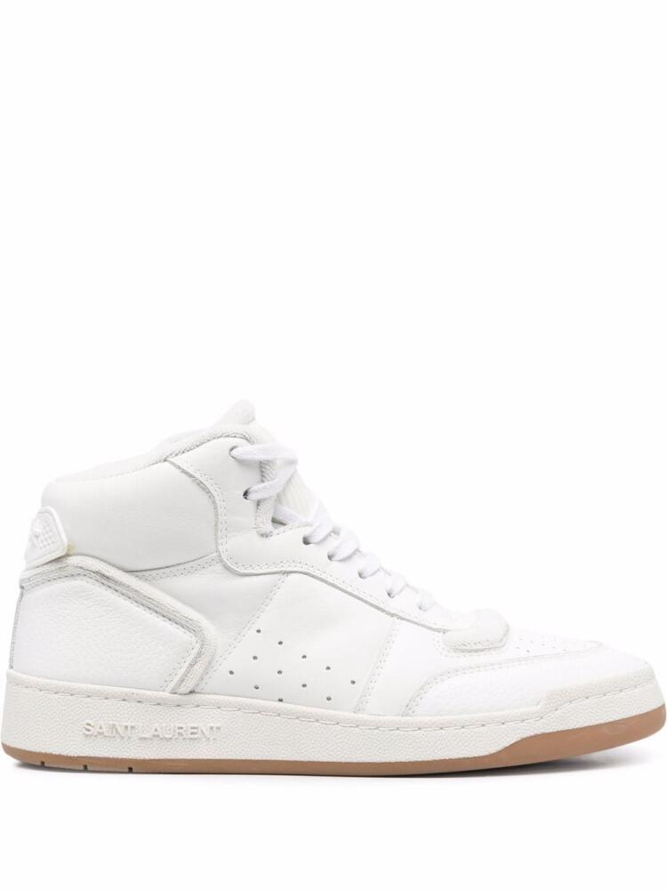 Saint Laurent lace-up hi-top sneakers - White Cover