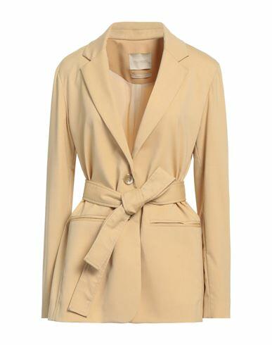 Momoní Woman Blazer Sand Polyester, Wool, Viscose, Elastane Cover