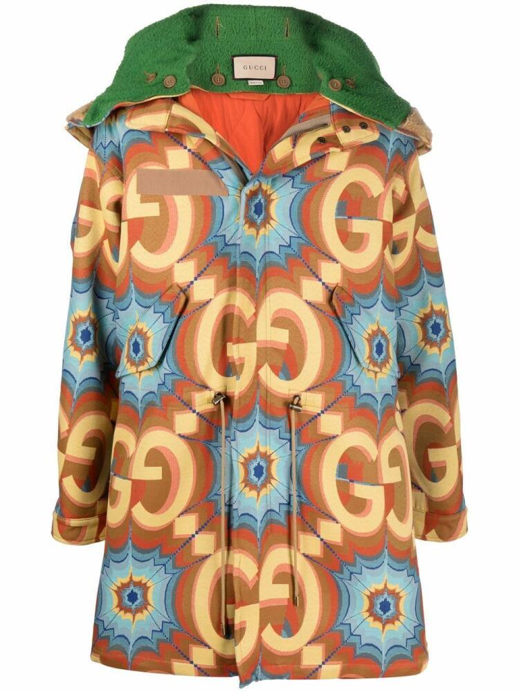 Gucci GG kaleidoscope jacquard coat - Orange Cover