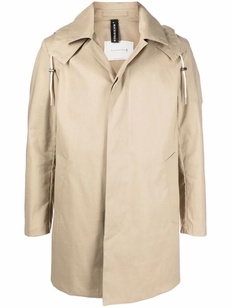 Mackintosh Cambridge short hooded coat - Neutrals Cover