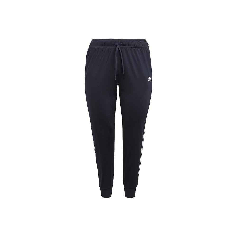 adidas Essentials WarmUp 3Stripes Plus Size Tracksuit Pants | Women's | Navy Cover