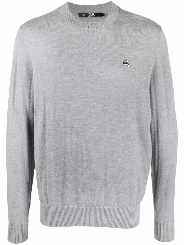 Karl Lagerfeld Ikonik 2.0 crew-neck jumper - Grey Cover