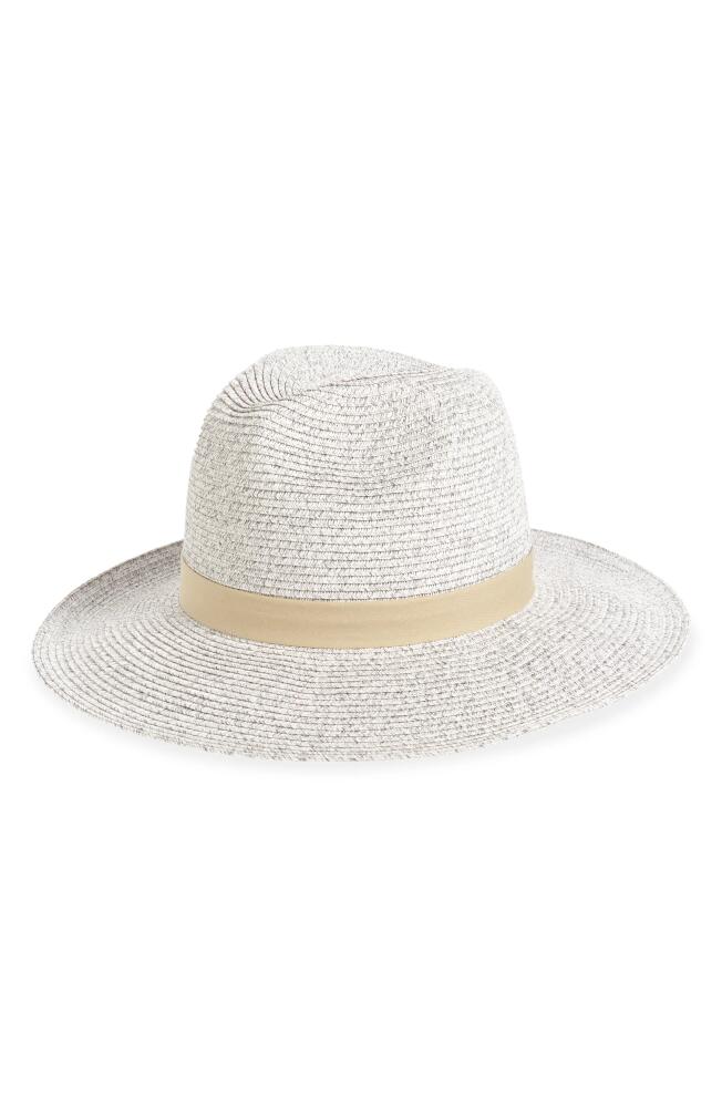 Nordstrom Packable Braided Paper Straw Panama Hat in Light Grey Combo Cover