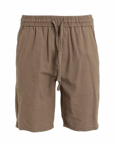 Only & Sons Man Shorts & Bermuda Shorts Khaki Cotton, Linen Cover