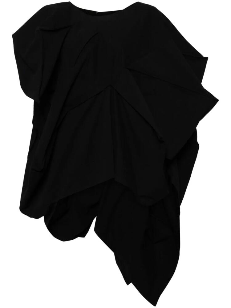 Yohji Yamamoto asymmetric draped skirt - Black Cover