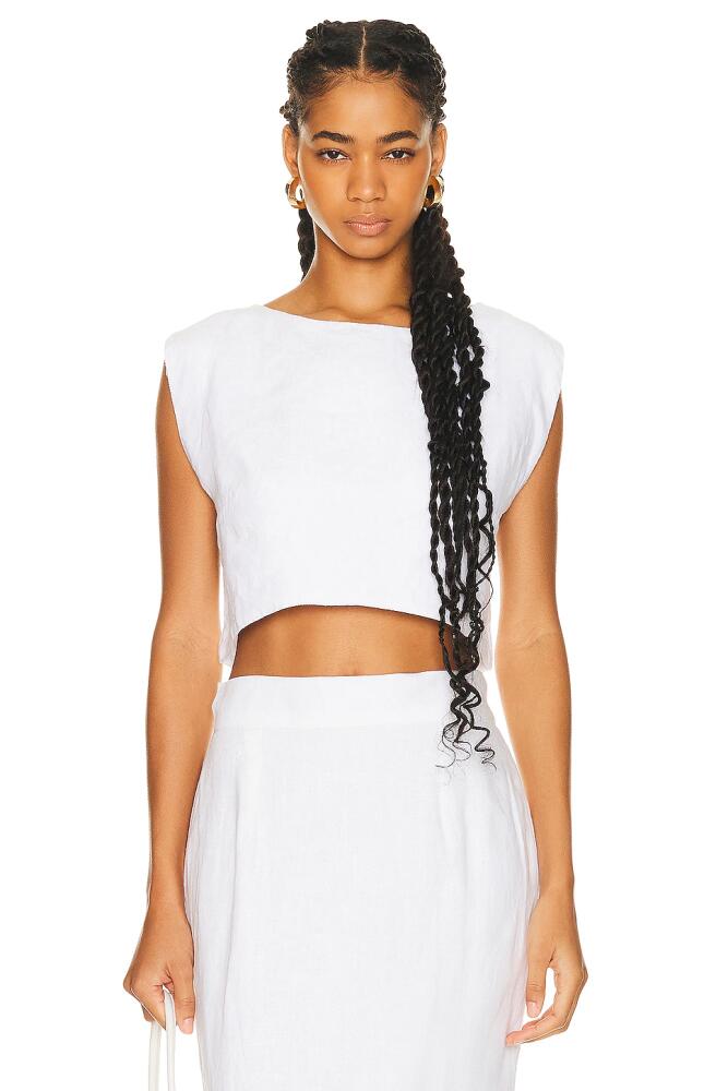 Posse Martina Crop Top in Ivory Cover