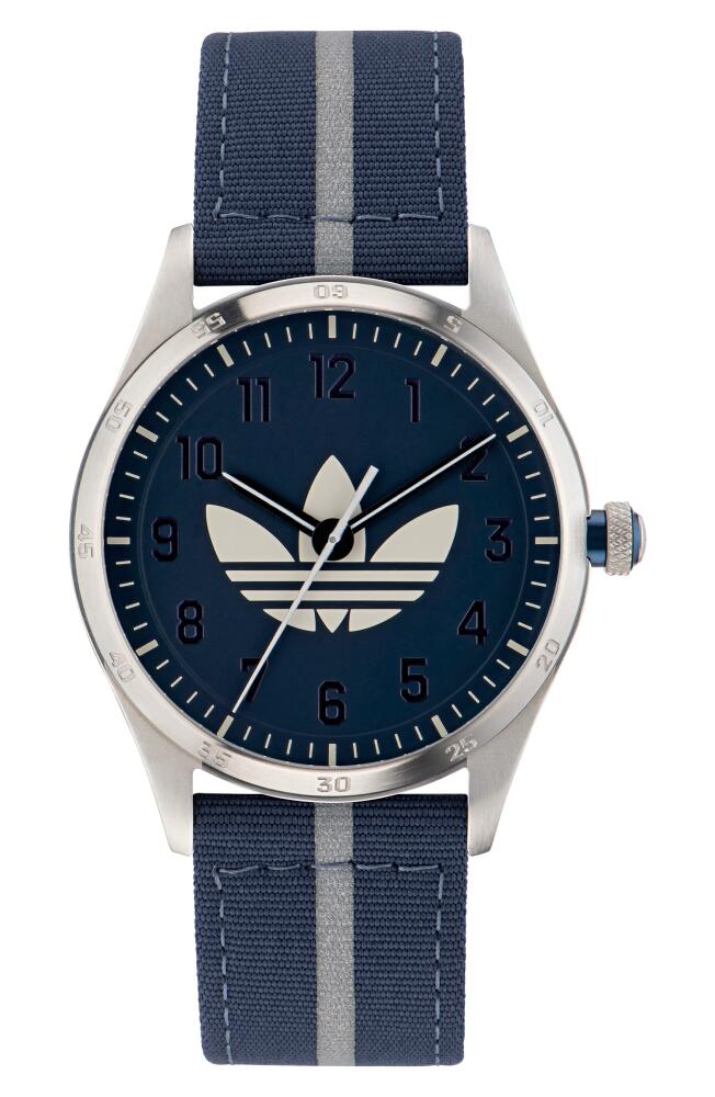 adidas Code Four Nylon Strap Watch, 42mm in Blue Cover