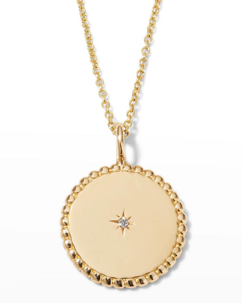 Sarah Chloe Alana 14K Gold Beaded Medallion Necklace Cover