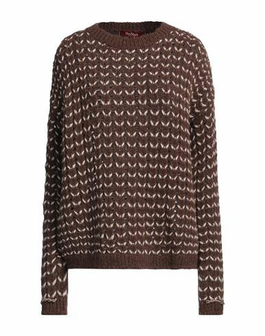 Max Mara Studio Woman Sweater Brown Virgin Wool, Polyamide Cover