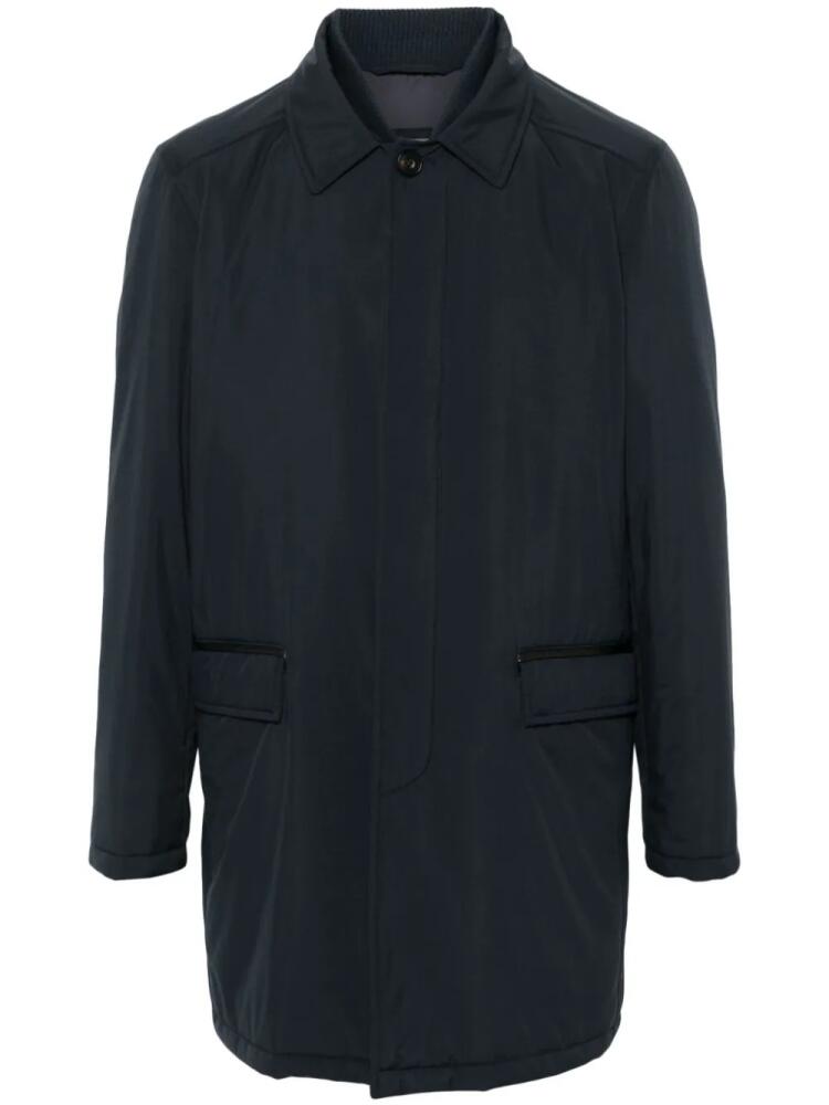 Corneliani layered-detail coat - Blue Cover