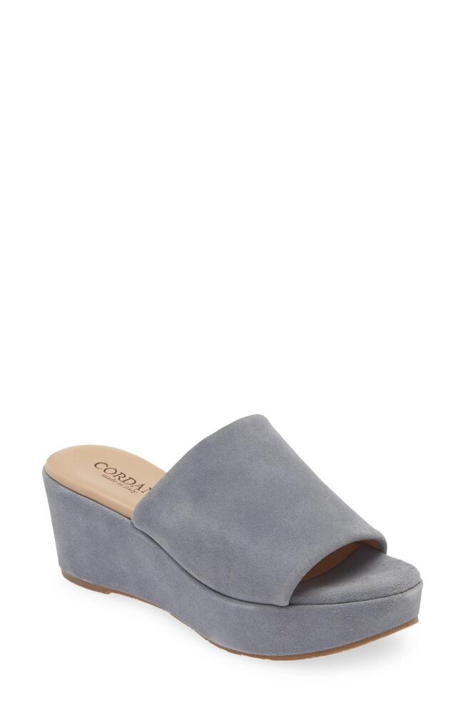 Cordani Riley Platform Wedge Slide Sandal in Crosta Avio Cover