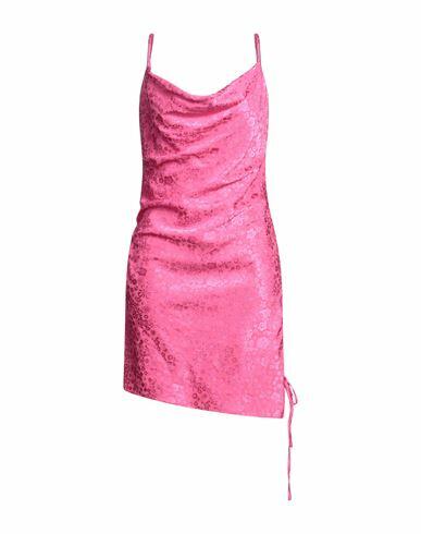 P. a.r. o.s. h. Woman Mini dress Fuchsia Viscose, Polyester, Elastane Cover