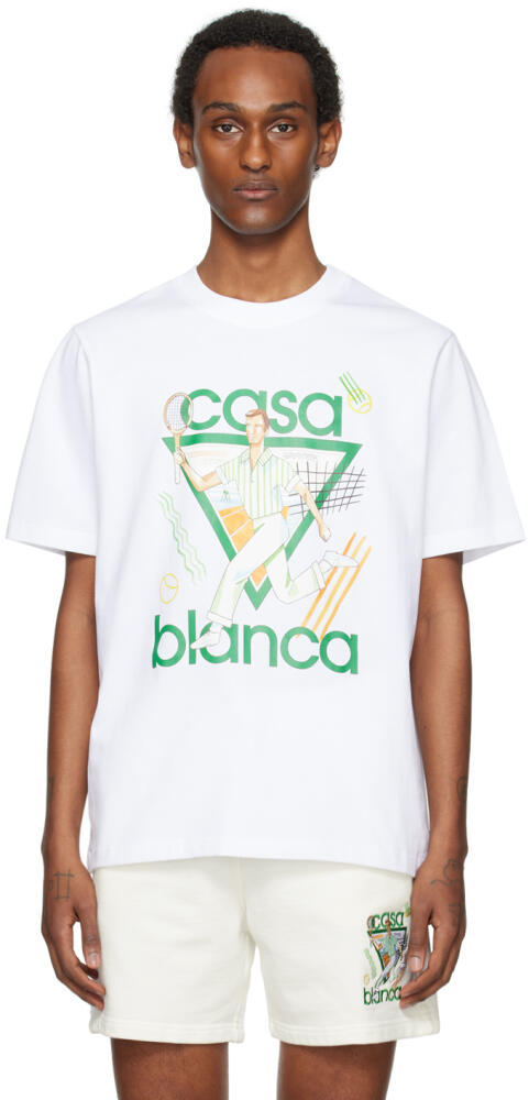 Casablanca SSENSE Exclusive White 'Le Jeu' T-Shirt Cover