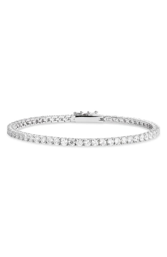 Nordstrom Cubic Zirconia Tennis Bracelet in Clear- Silver Cover