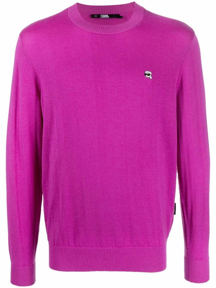 Karl Lagerfeld Ikonik 2.0 crew-neck jumper - Purple Cover