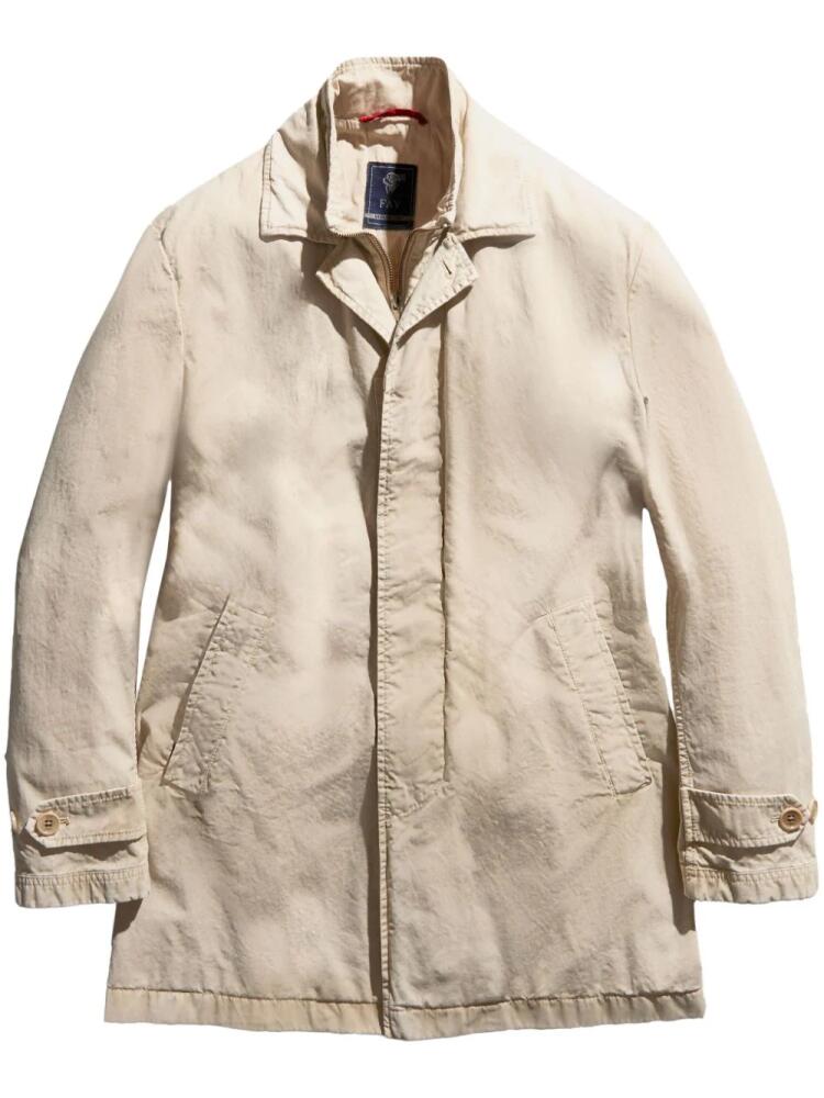 Fay Morning layered cotton coat - Neutrals Cover