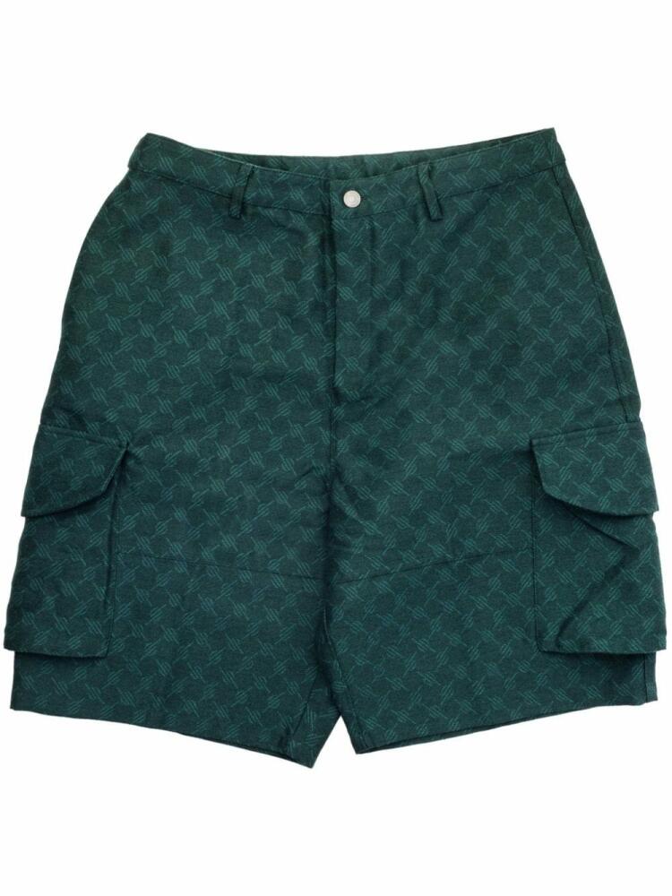 Daily Paper monogram-print cargo shorts - Green Cover