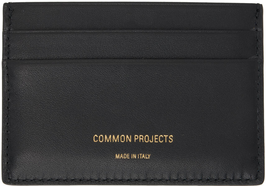 Common Projects Black Stamp Card Holder Cover