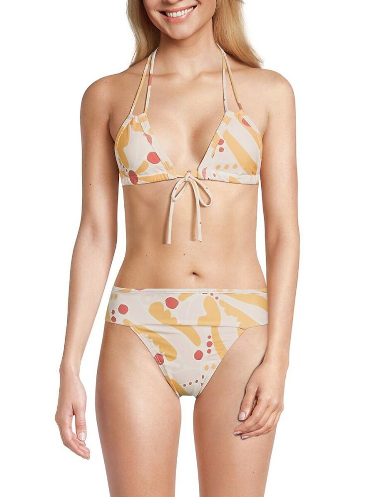 Montce Women's Palmas Print Tie Bikini Top - Palmas Cover